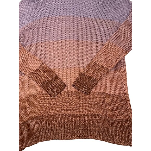 Maurices Womens Ombre Knit Cardigan Sweater - Size M 100% Acrylic Fall Colors - Picture 6 of 11